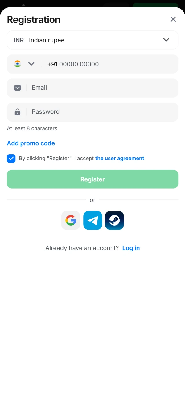 Register on 1win to use the bonus.