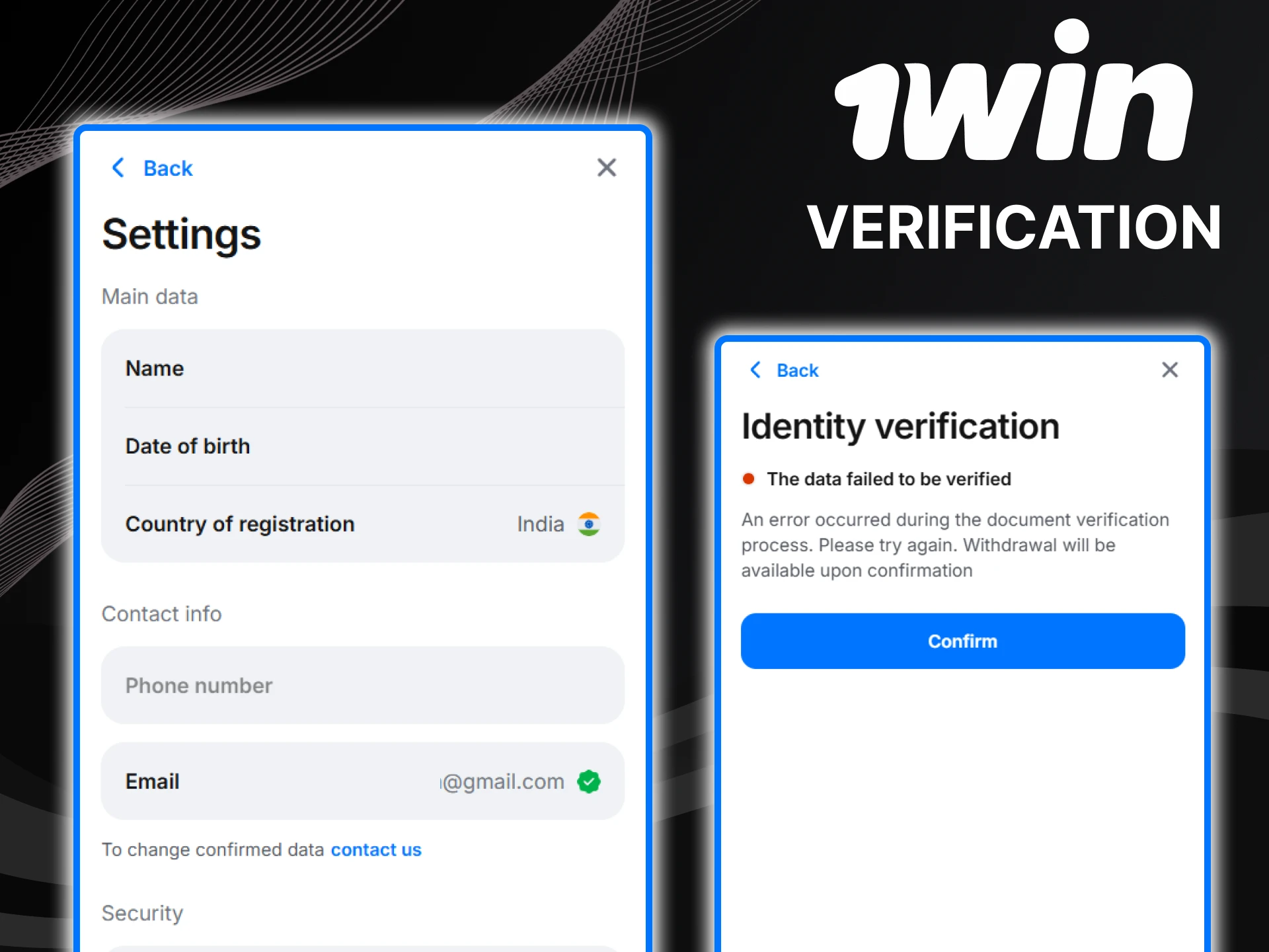 Verification is required to fully utilize the 1win deposit features.