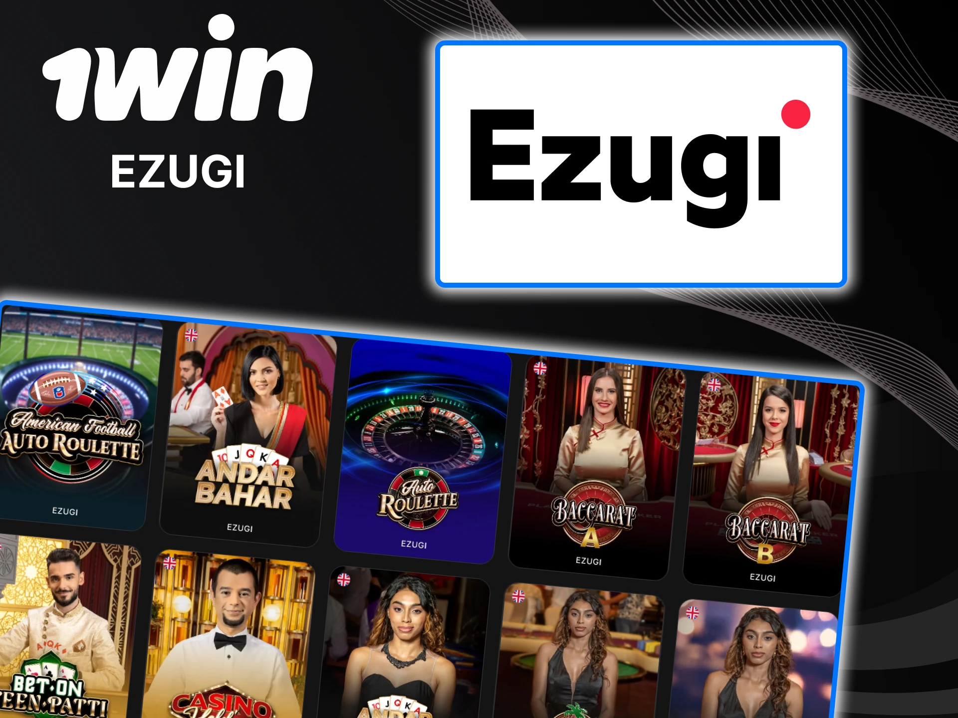 Ezugi is one of the best live casino providers on 1win.